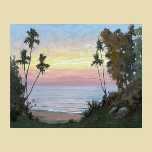 North Shore Glow: Original Sunset by Pierre Bouret
