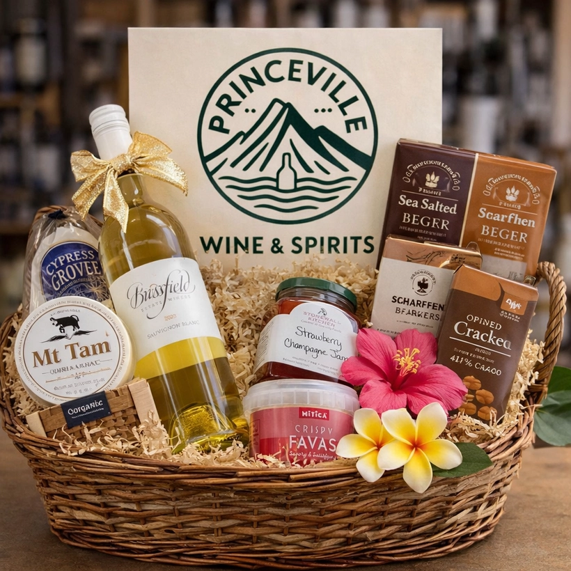 Customize a $100 Gift Basket from Princeville Wine & Spirits