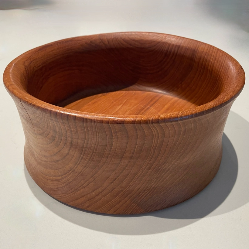 Vintage Hand-Turned Teak Bowl